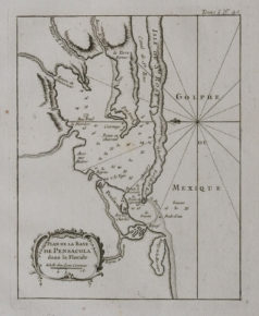 Plan ancien - Baie de Pensacola - usa