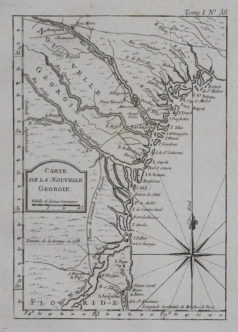 Carte ancienne de la Nouvelle Georgie - usa