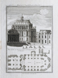 Gravure ancienne - Chapelle Royale à Versailles