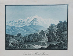 Gravure ancienne du mont Blanc – Savoie