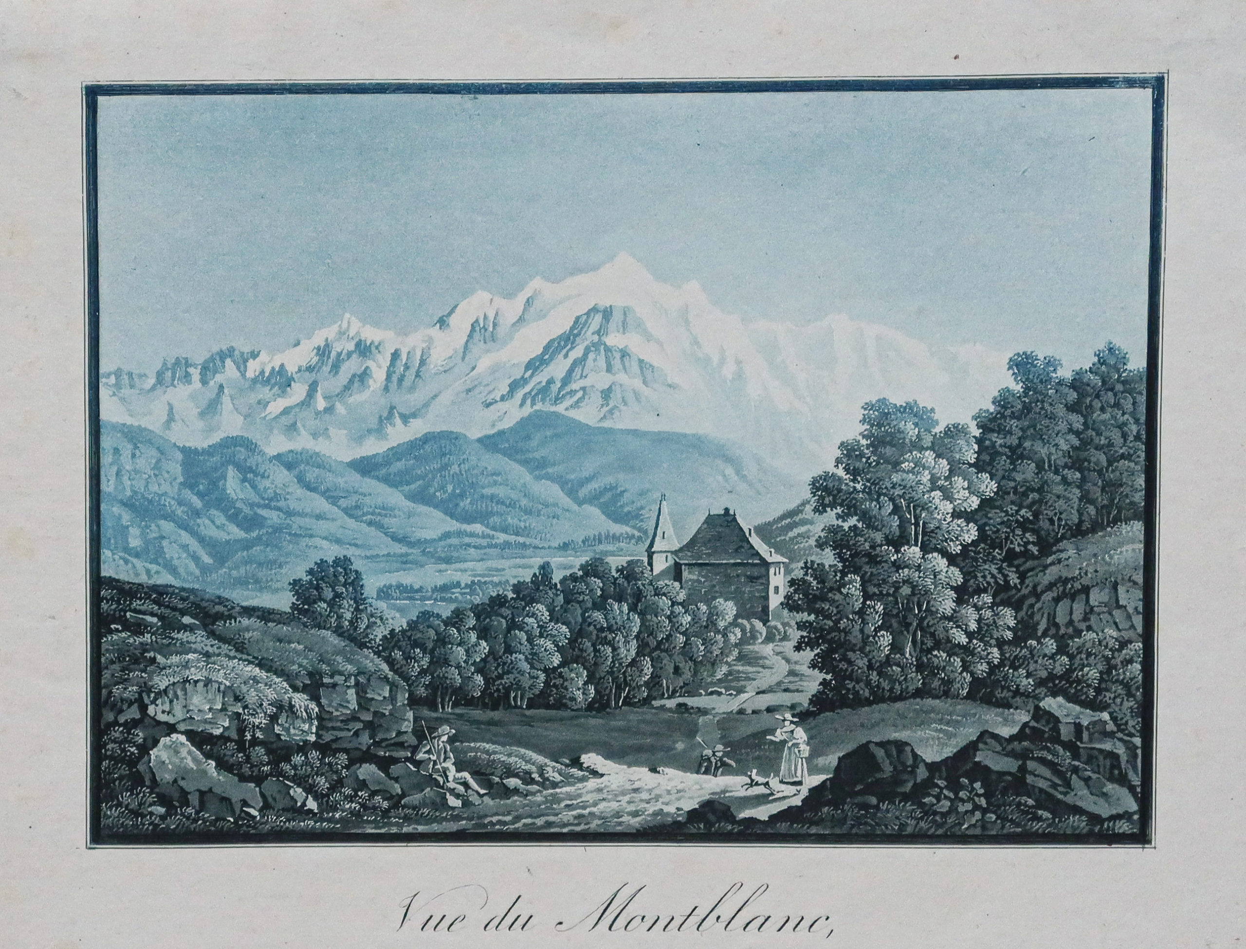 Gravure ancienne du mont Blanc – Savoie