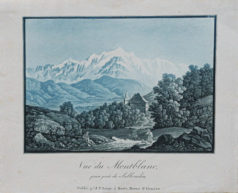 Gravure ancienne du mont Blanc – Savoie