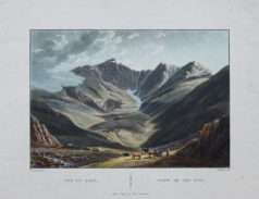 Aquatinte ancienne - Vue du mont Buet - Savoie