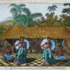 Gravure ancienne - Danse Tahitienne - Tahiti