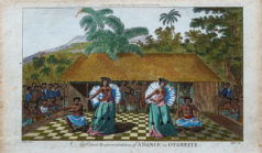 Gravure ancienne - Danse Tahitienne - Tahiti
