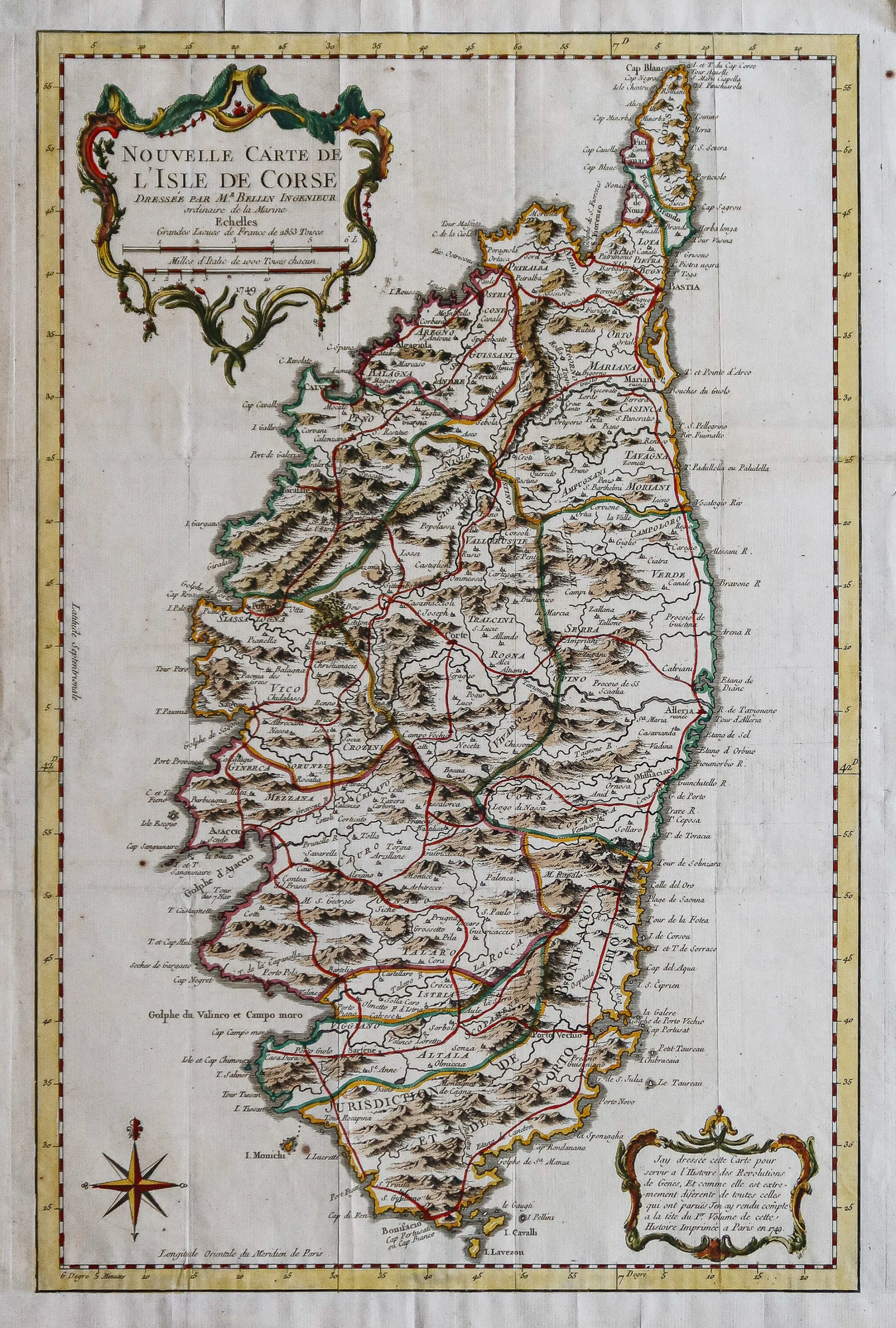Carte ancienne de la Corse