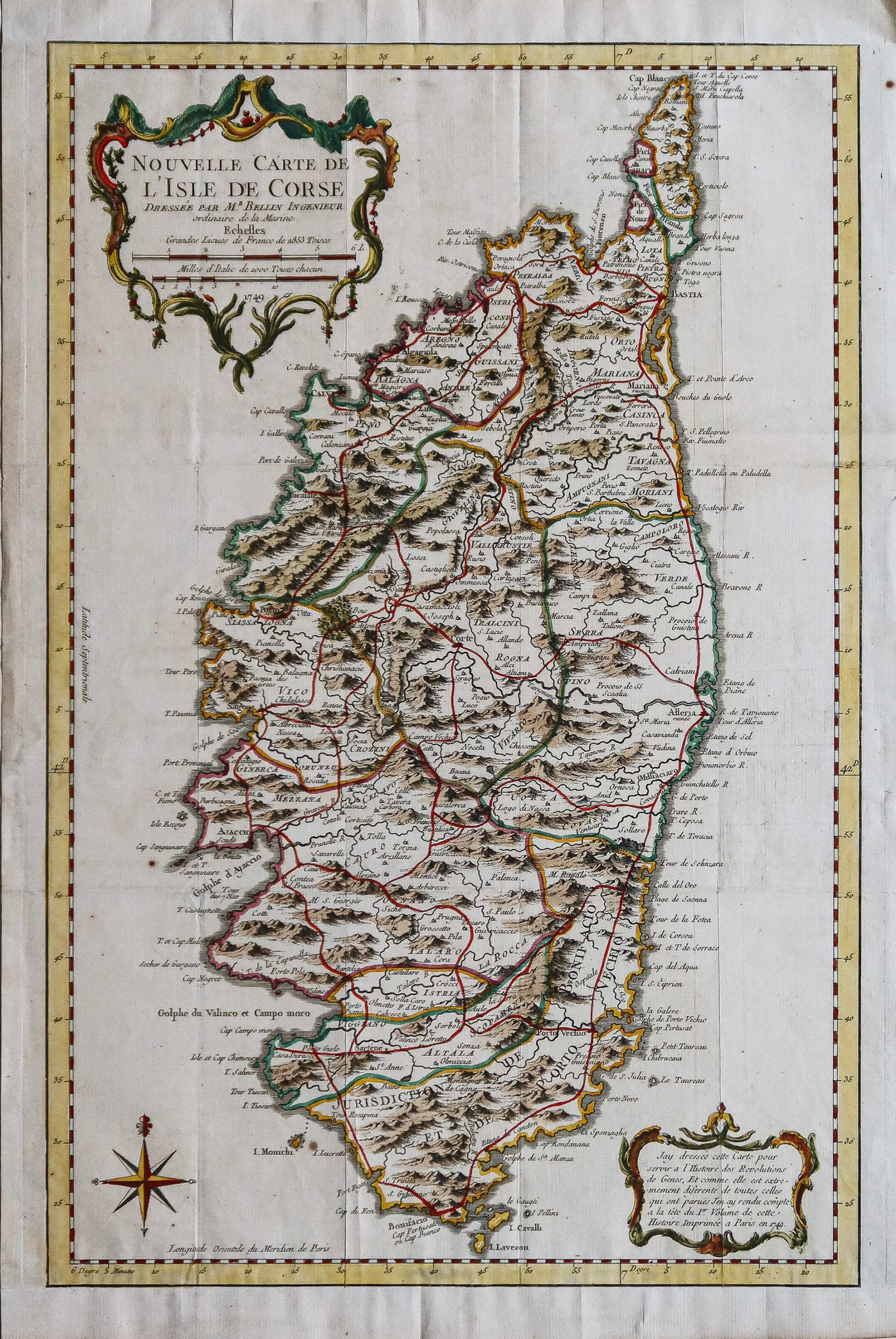 Carte ancienne de la Corse
