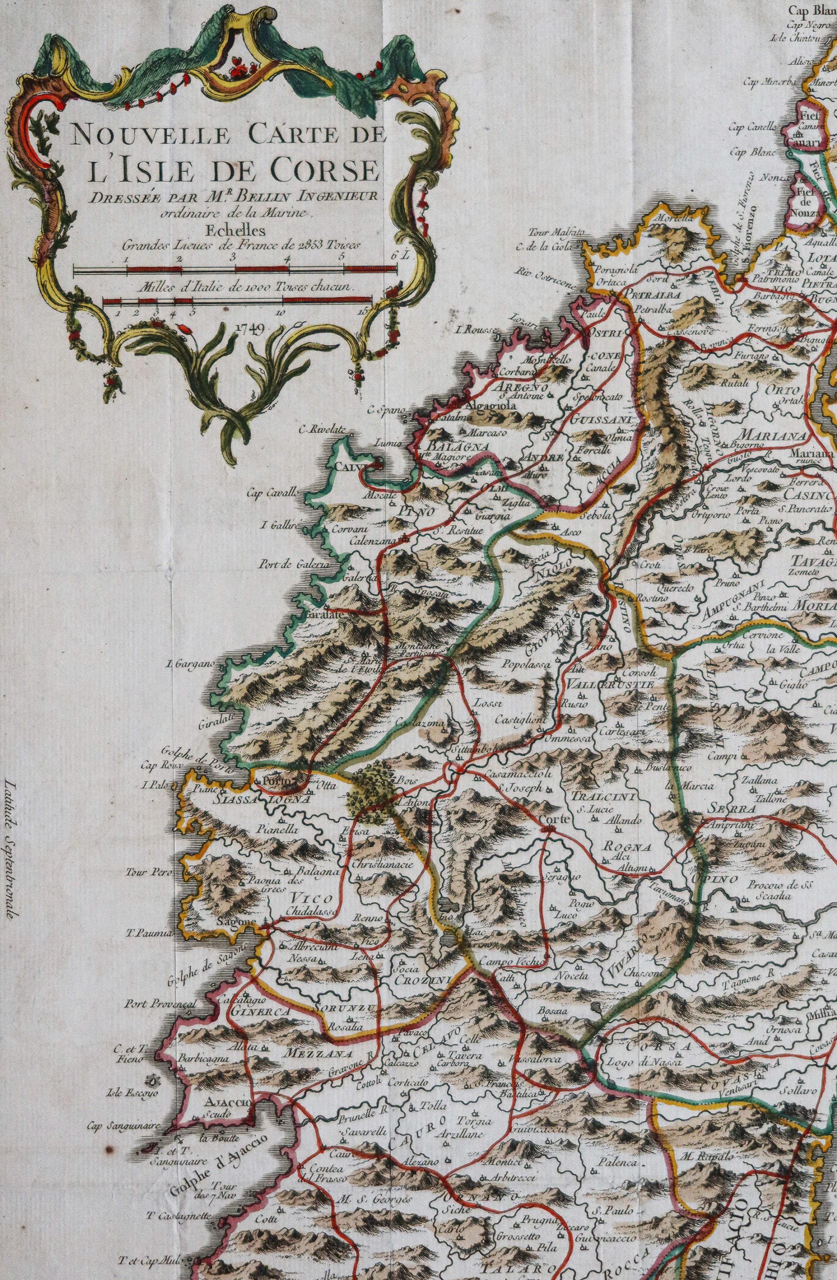 Carte ancienne de la Corse