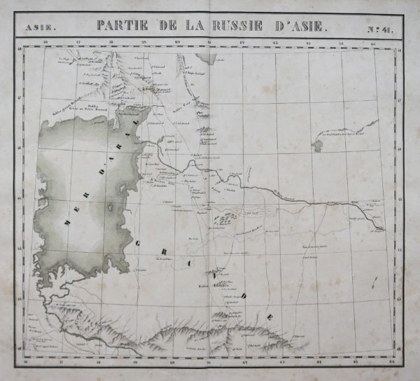 Carte ancienne du kazakhstan - Ouzbékistan