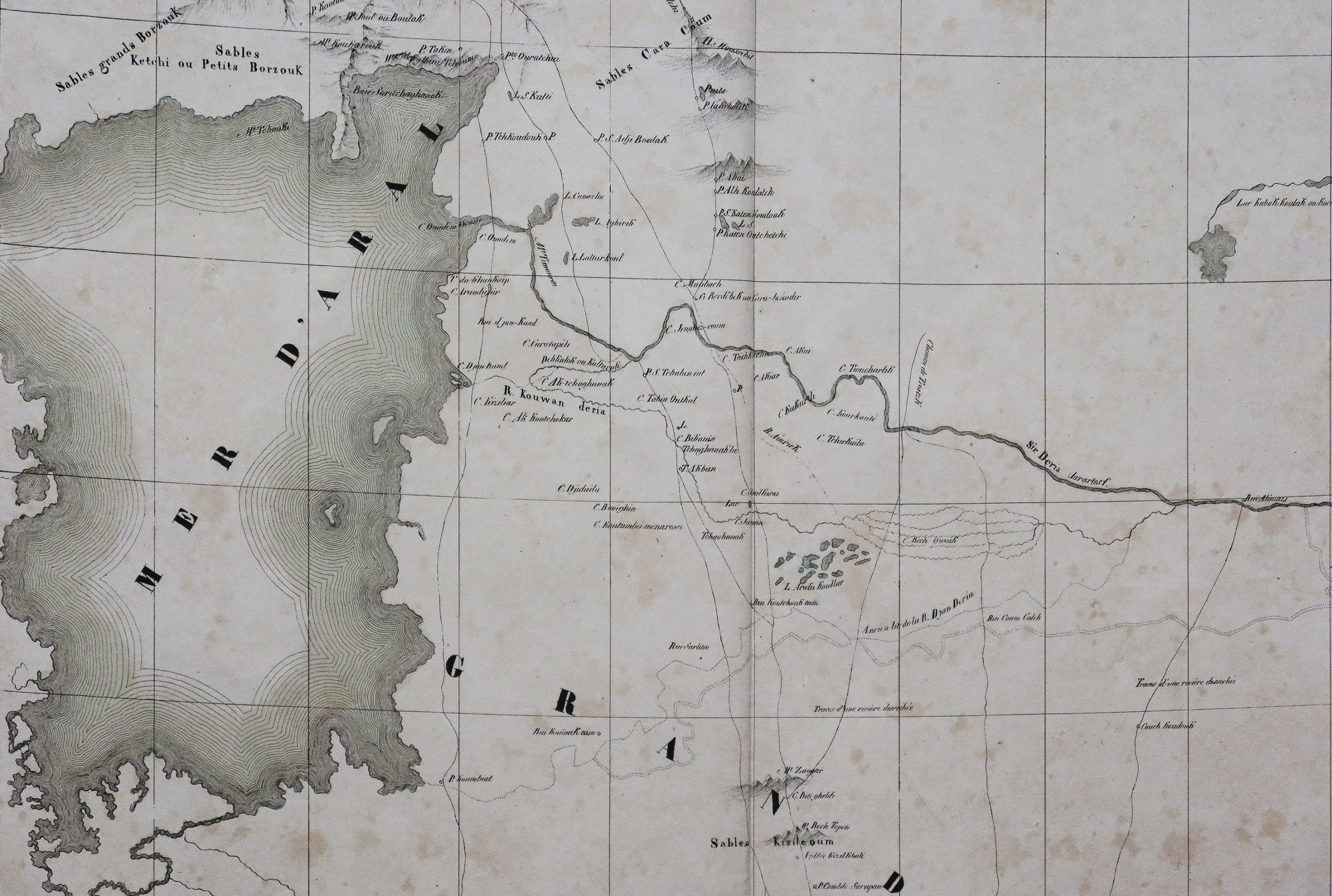 Carte ancienne du kazakhstan - Ouzbékistan