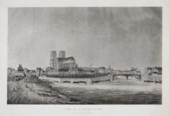 Gravure ancienne de Notre-Dame - Paris