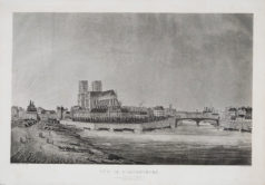 Gravure ancienne de Notre-Dame - Paris
