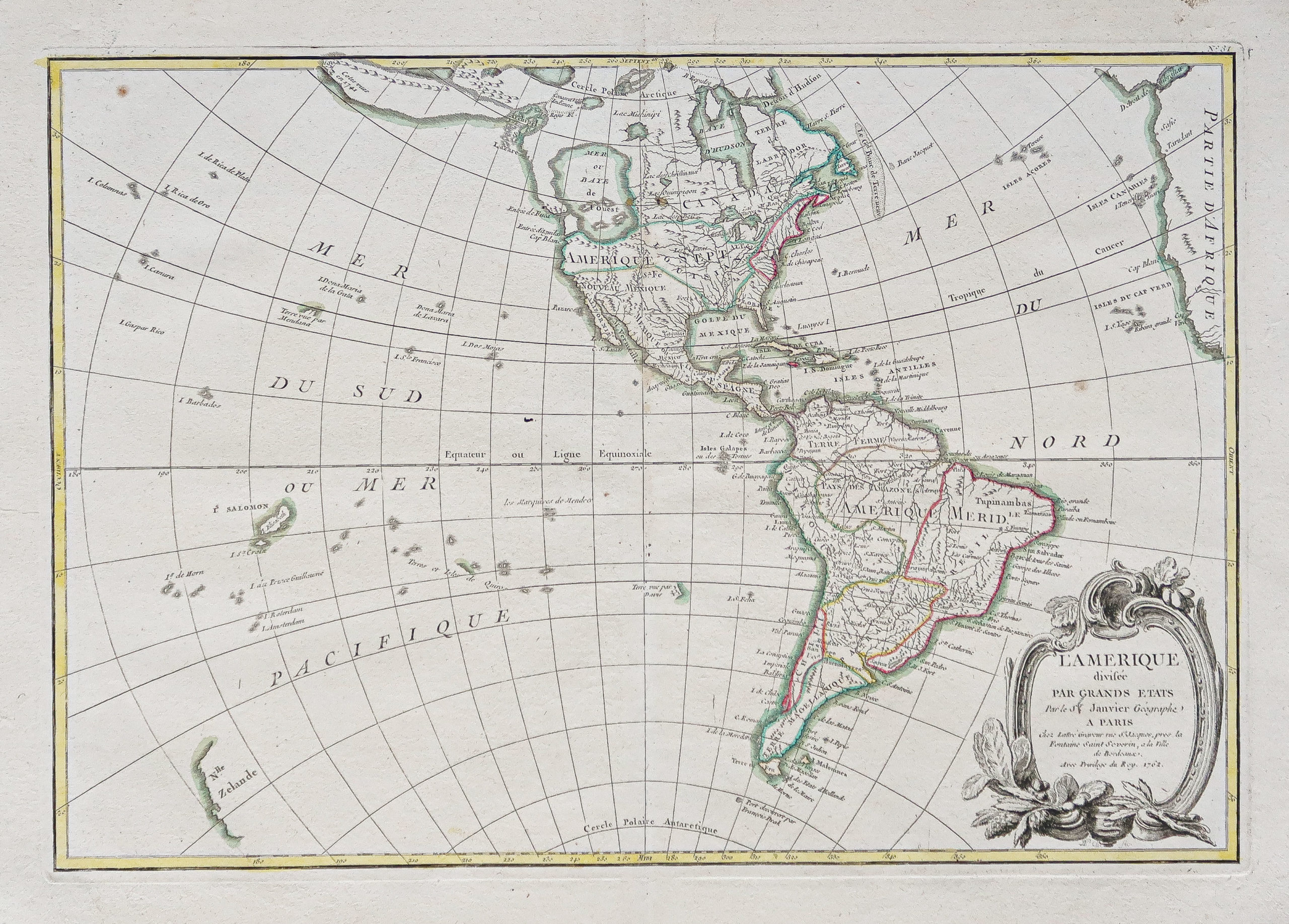 Carte ancienne de l’Amérique