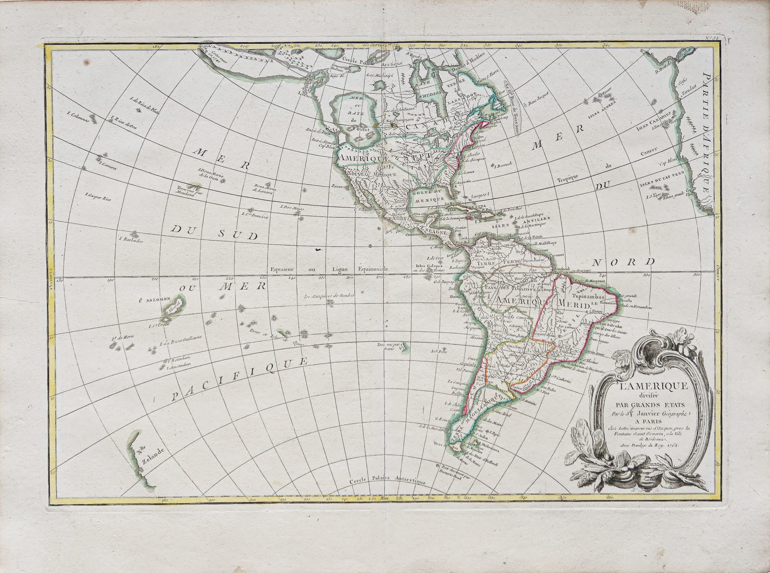 Carte ancienne de l’Amérique