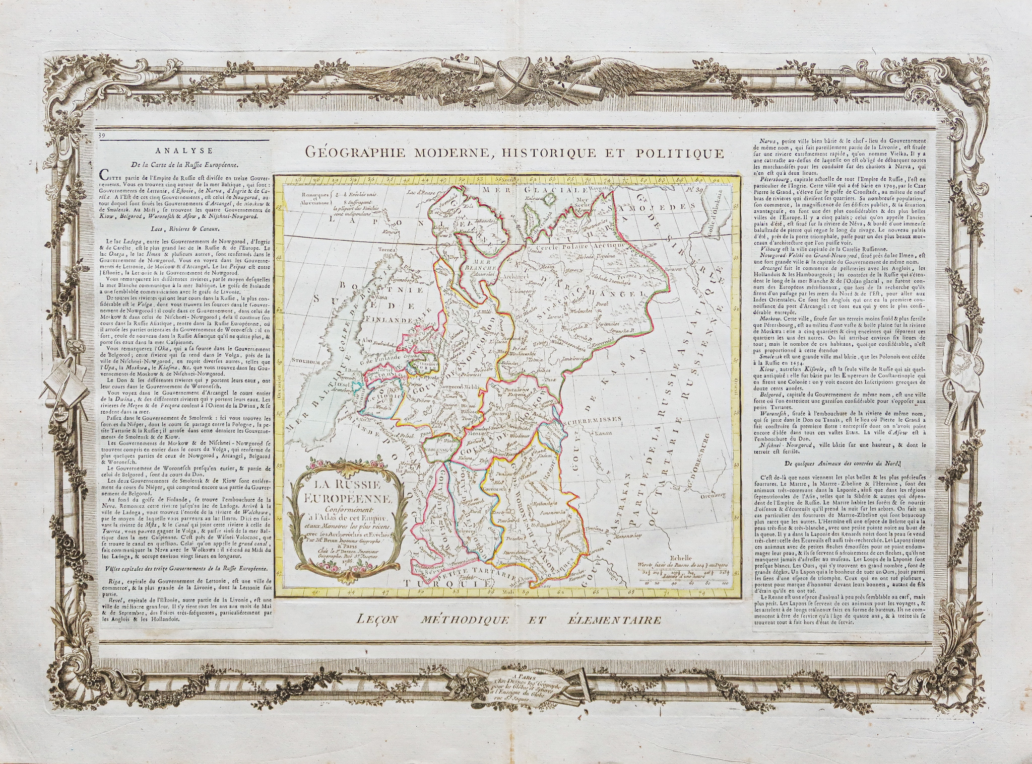 Carte ancienne de Russie - Europe de l’Est