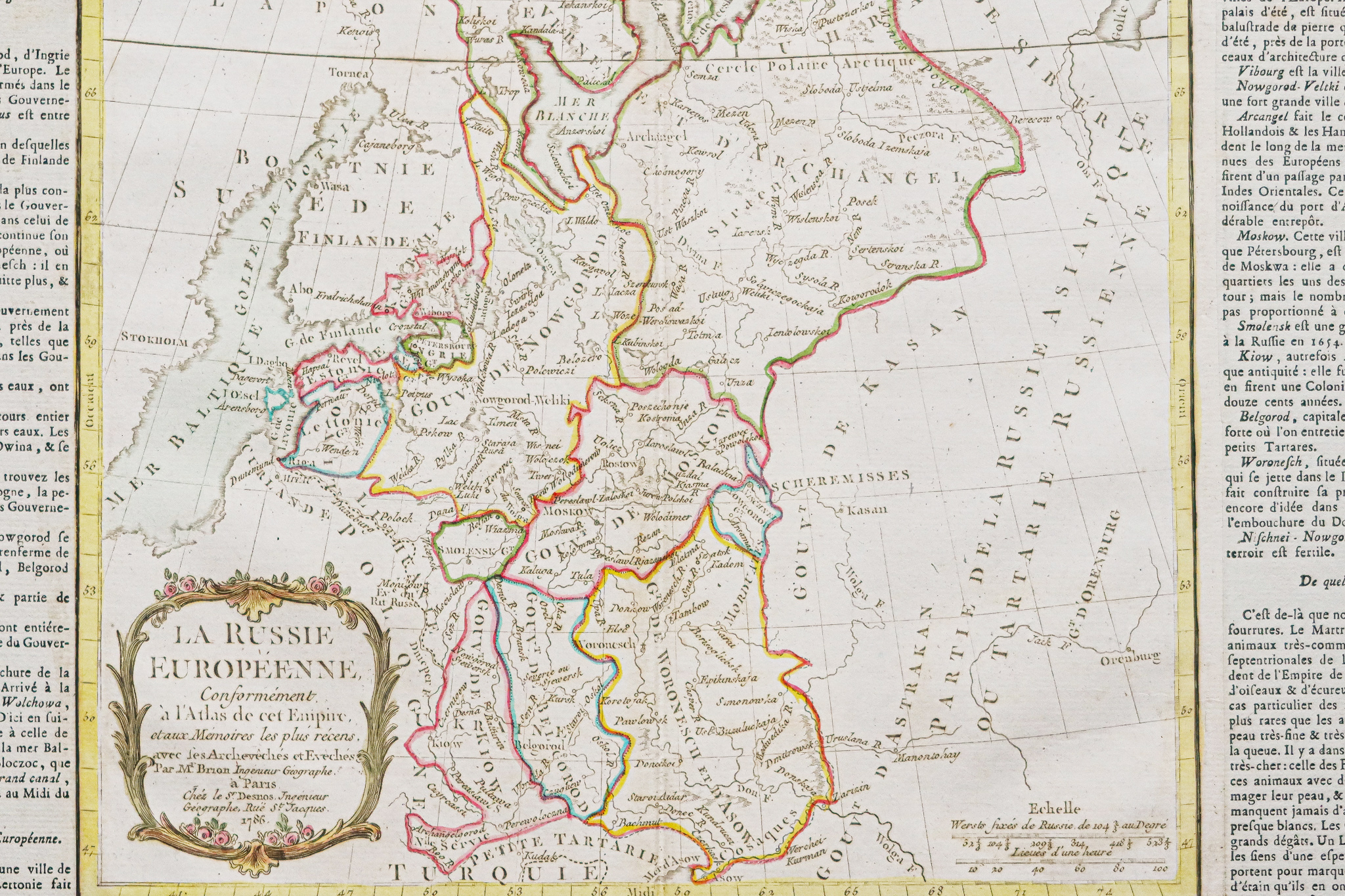 Carte ancienne de Russie - Europe de l’Est