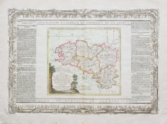 Carte géographique ancienne de la Bretagne