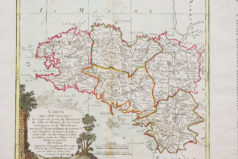 Carte géographique ancienne de la Bretagne