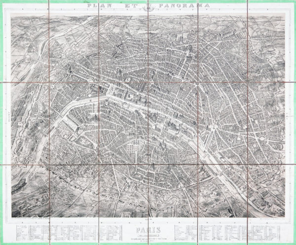 Plan et panorama de Paris ancien