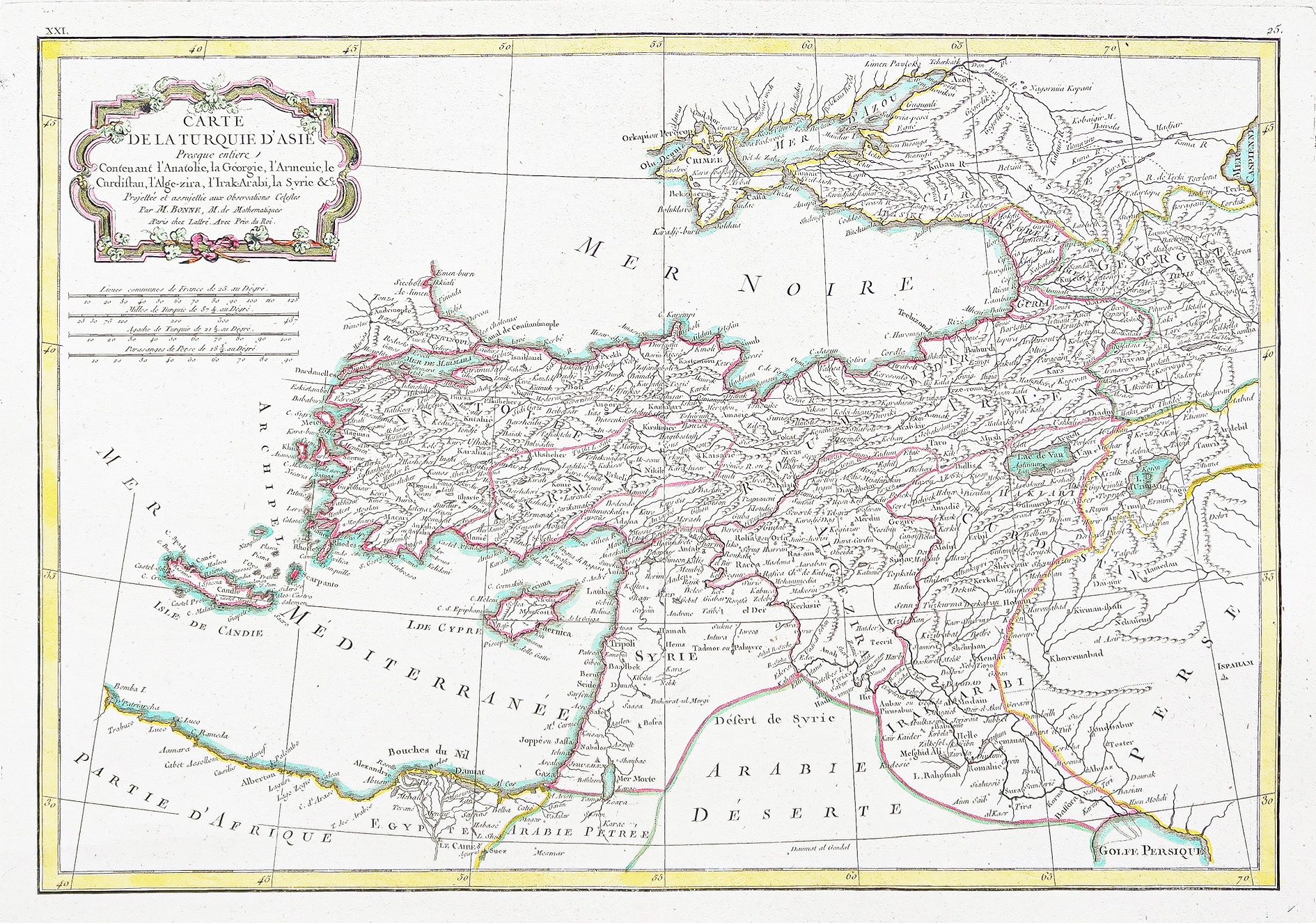 Carte ancienne de la Turquie d’Asie