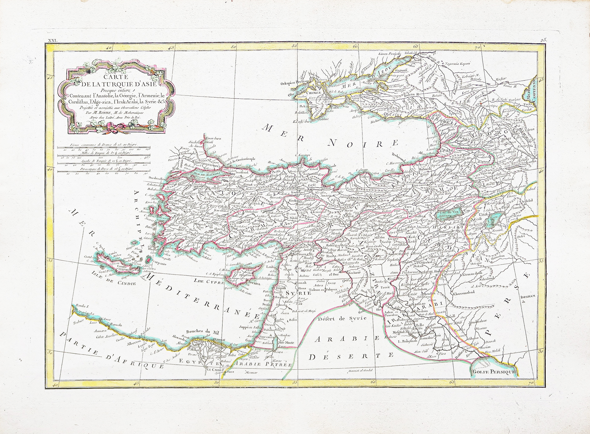 Carte ancienne de la Turquie d’Asie