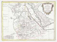 Carte ancienne de la Nubie - Mer Rouge