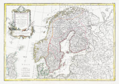 Carte ancienne du Danemark - Suède - Norvège