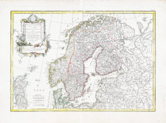 Carte ancienne du Danemark - Suède - Norvège