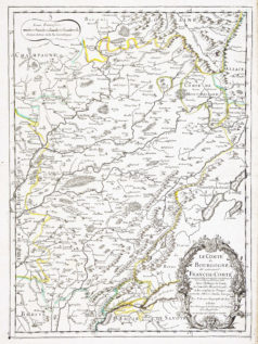 Carte ancienne de Bourgogne - Franche-Comté