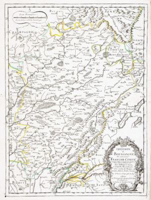 Carte ancienne de Bourgogne - Franche-Comté