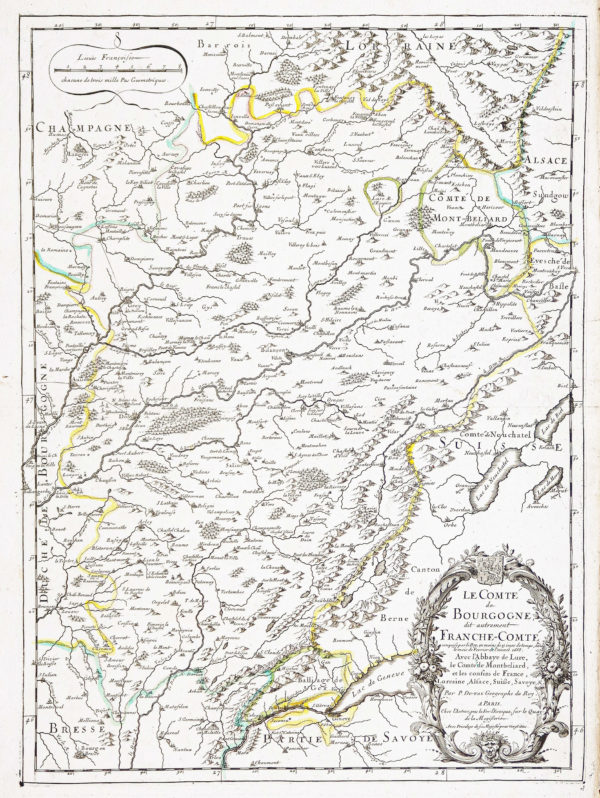 Carte ancienne de Bourgogne - Franche-Comté