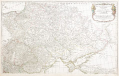Carte ancienne de la Pologne - Russie - Ukraine
