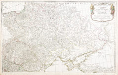 Carte ancienne de la Pologne - Russie - Ukraine