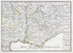 Carte ancienne de la vallée du Rhône