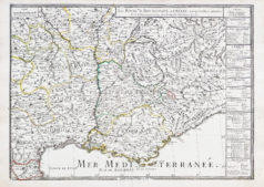 Carte ancienne de la vallée du Rhône