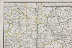 Carte géographique ancienne de la vallée du Rhône
