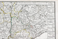 Carte ancienne de la vallée du Rhône