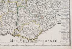 Carte géographique ancienne de la vallée du Rhône