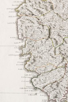 Carte géographique ancienne de la Corse