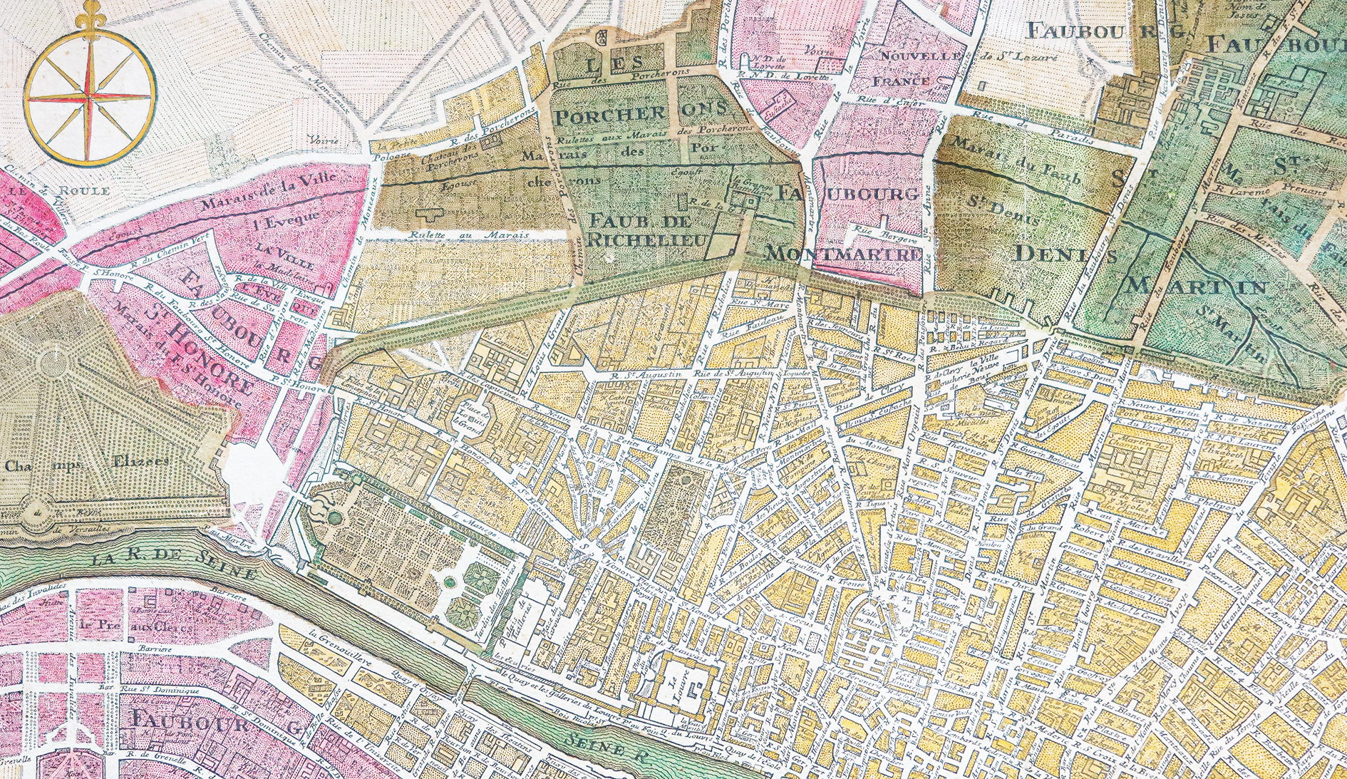 Plan ancien de Paris et ses faubourgs