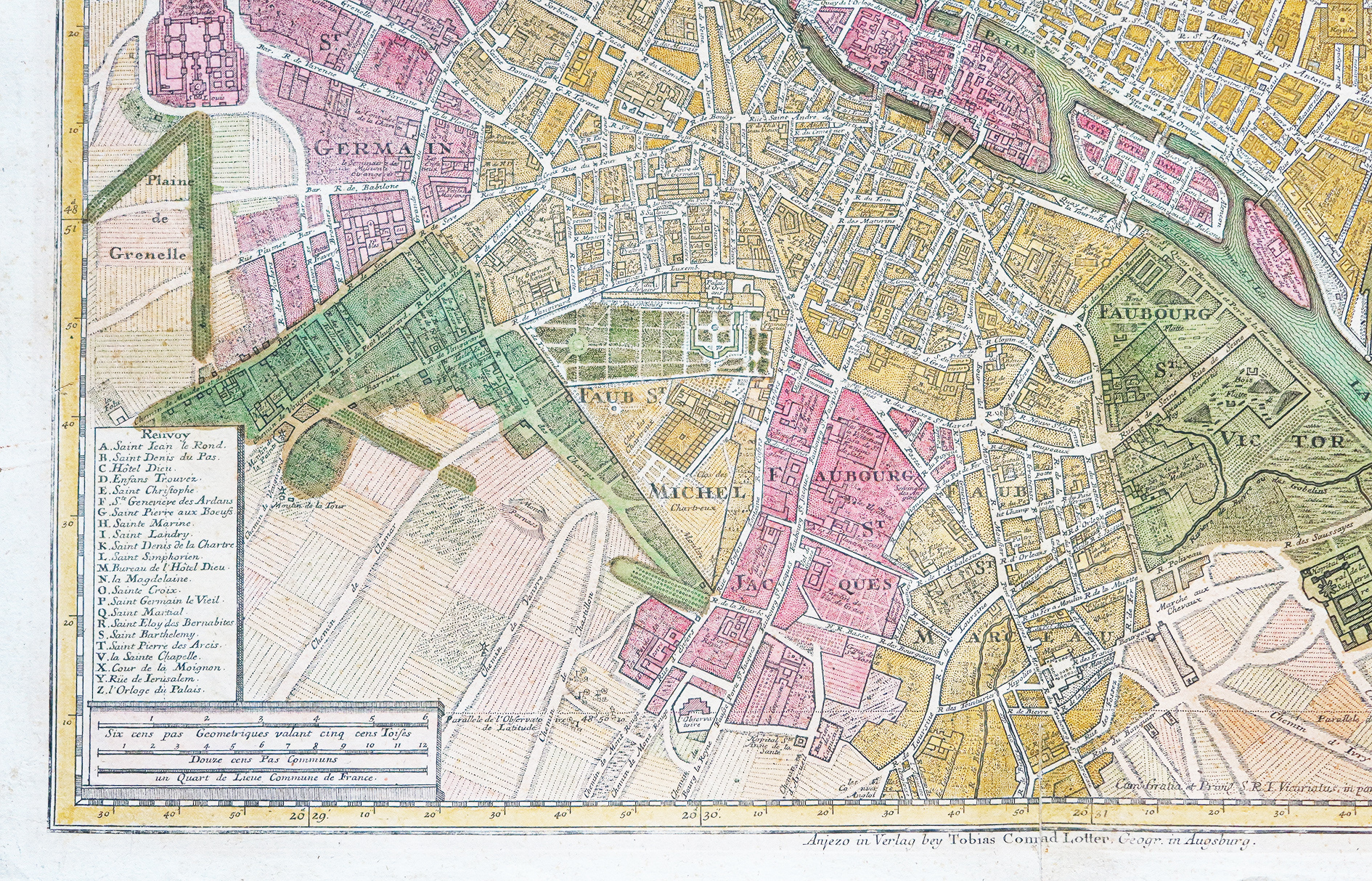 Plan ancien de Paris et ses faubourgs