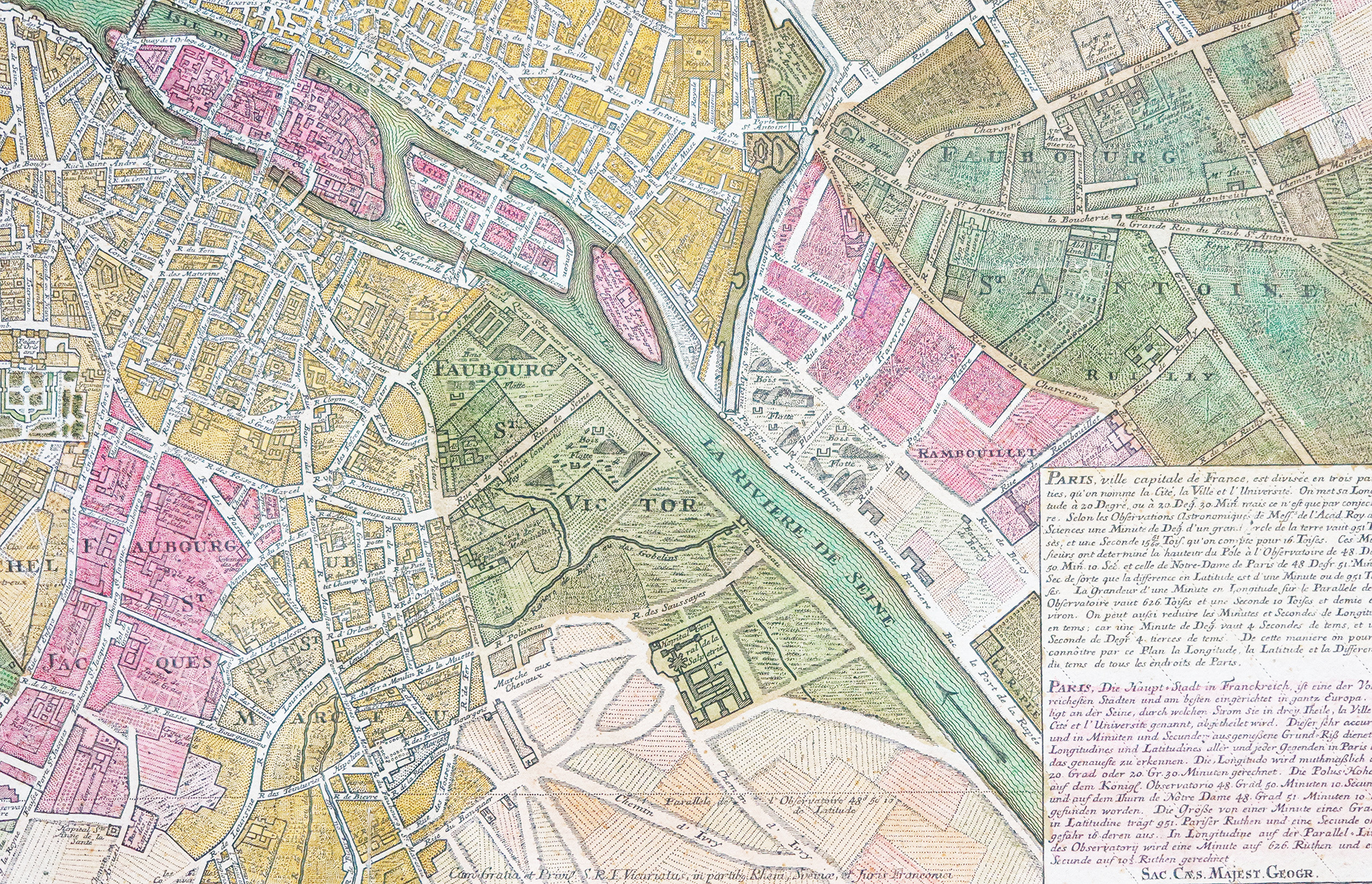 Plan ancien de Paris et ses faubourgs
