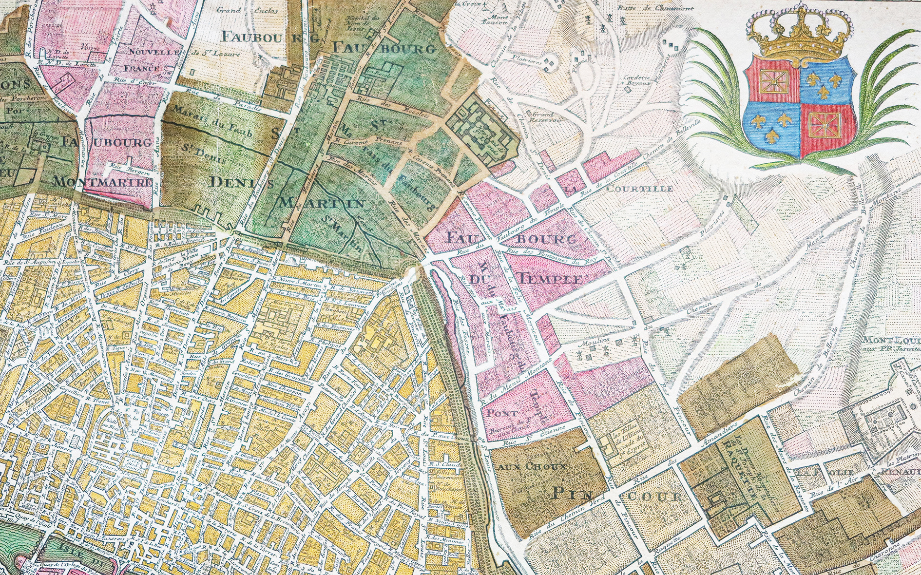 Plan ancien de Paris et ses faubourgs