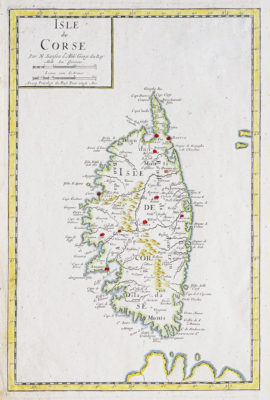 Carte ancienne de la Corse