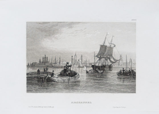 Gravure ancienne de Arkhangelsk