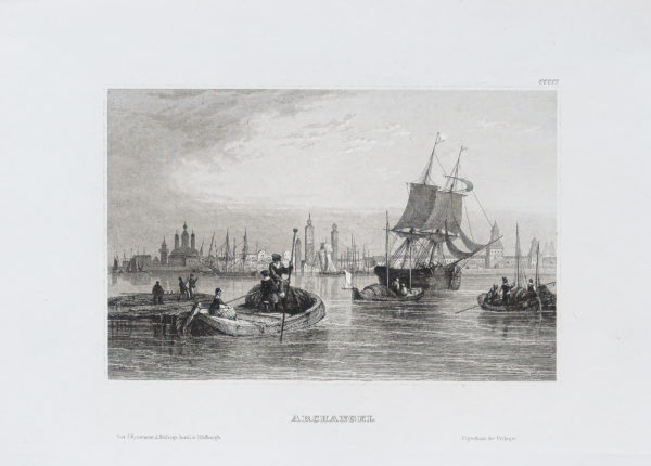 Gravure ancienne de Arkhangelsk