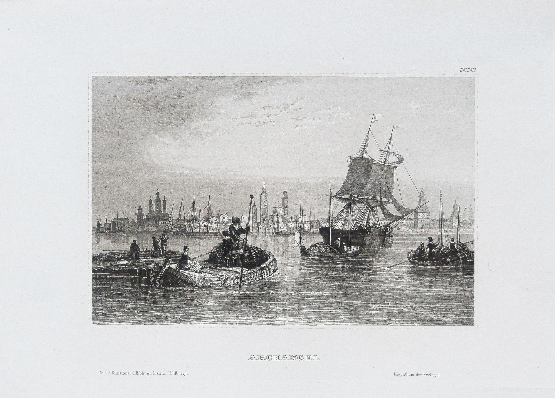 Gravure ancienne de Arkhangelsk