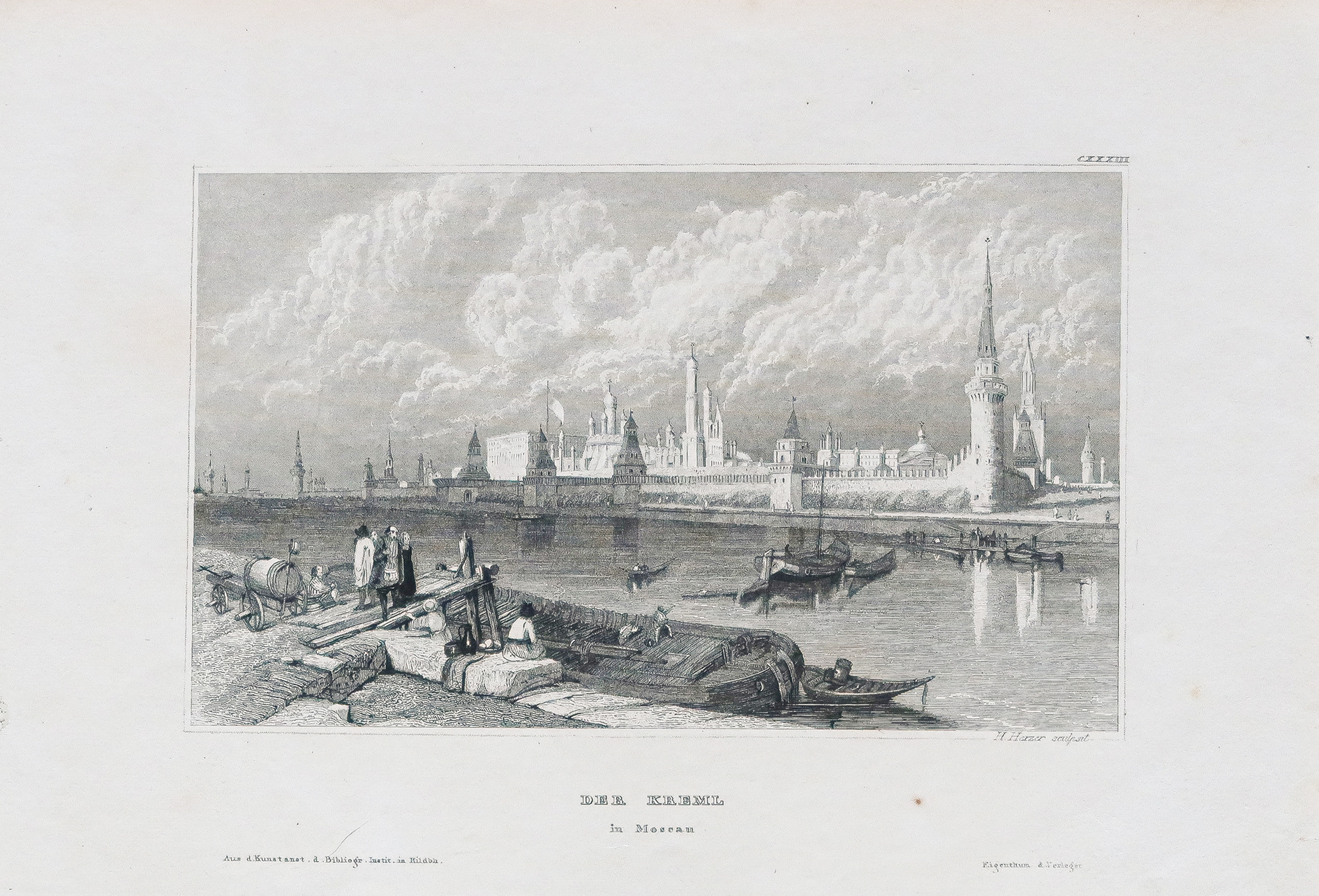 Gravure ancienne du Kremlin