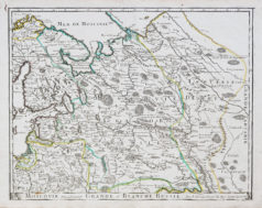 Carte géographique ancienne de la Russie Blanche