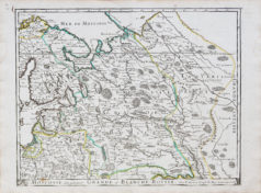 Carte géographique ancienne de la Russie Blanche